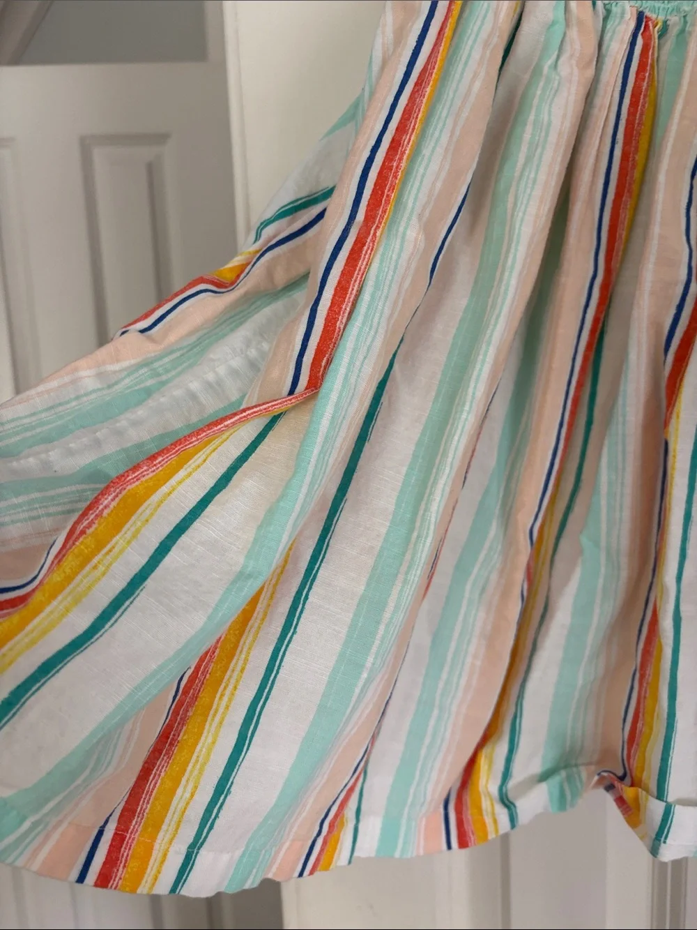 Carter's Girls' Pastel Stripe Smocked Sundress - Mint, Peach, Yellow, Red, Blue